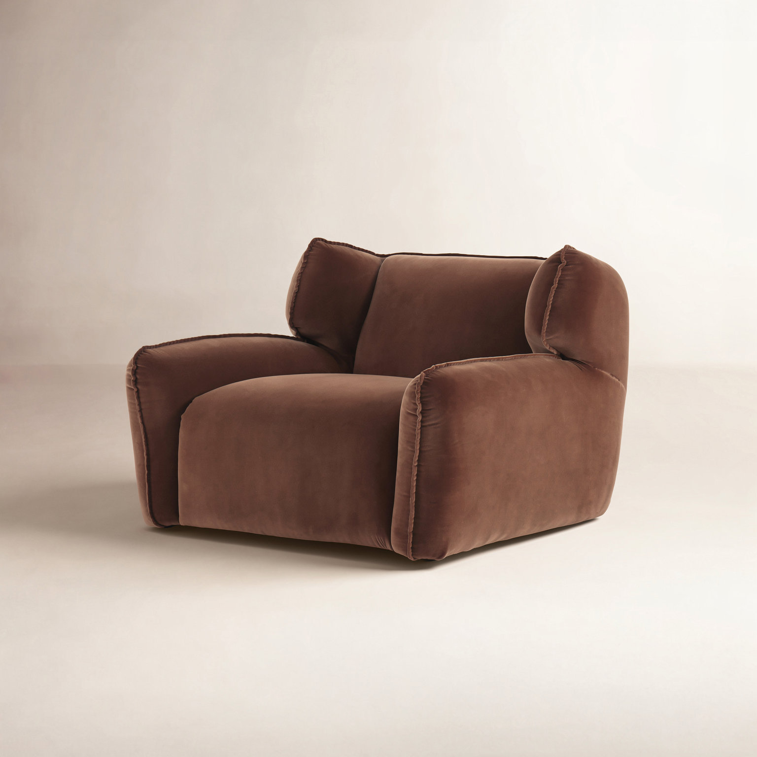 Pine Swivel Club Chair, Surrey Ochre Performance Velvet