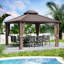 Pavillon de jardin à toit rigide double Kozyard Caesar avec rideau d'intimité et moustiquaire-90576956-103692430-112230762