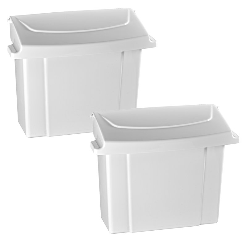 Réceptacle de serviettes hygiéniques en plastique durable, Blanc