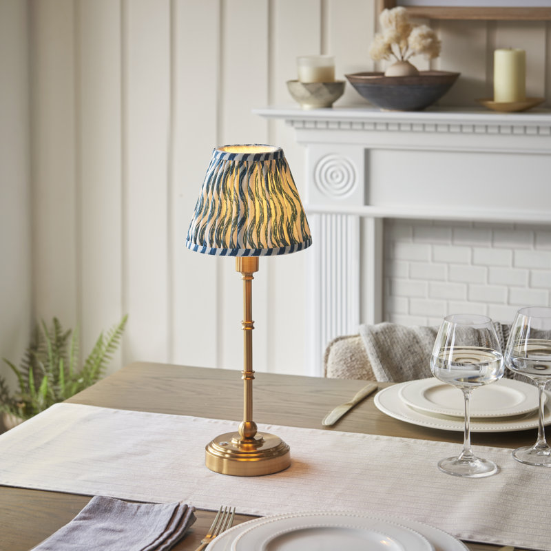 Burley Rechargeable Metal Table Lamp, Marlin Blue