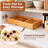 Paradkar 10-Bottle Foldable Bamboo Wine Rack, Freestanding Countertop Wine Bottle Holder, Natural