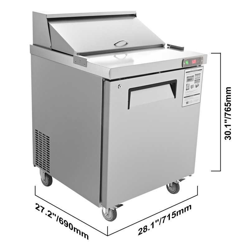 VEVOR 7.42 cu. ft. Prep Refrigerator - 28 in.
