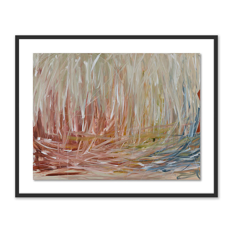 Coppertone 4 Painting by Kimmy Quillin, 32" H x 40" W x 2.5" D, Black