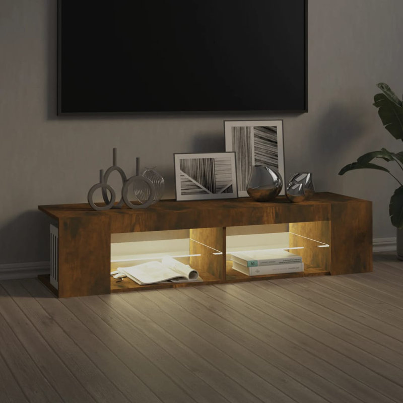 Abbygail Unfinished TV Stand for TVs up to 58", Oak