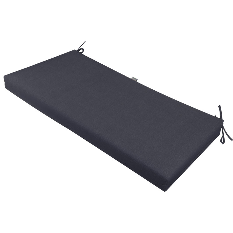 Coussin de banc d'extérieur avec coussins de patio imperméables de 44 po x 18 po, Bleu