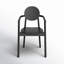 Fauteuil à dossier noir Kassia King Louis