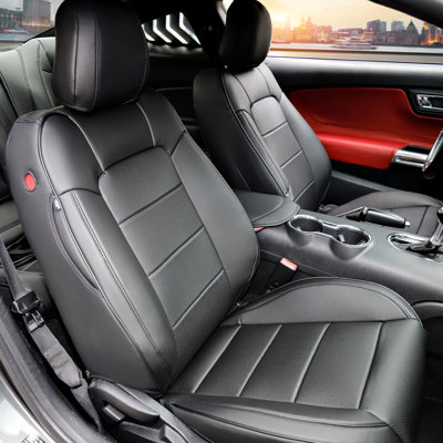 Seat Cover for Ford Mustang Coupe 2015 -2026 Waterproof Leather Seat Covers Full Set