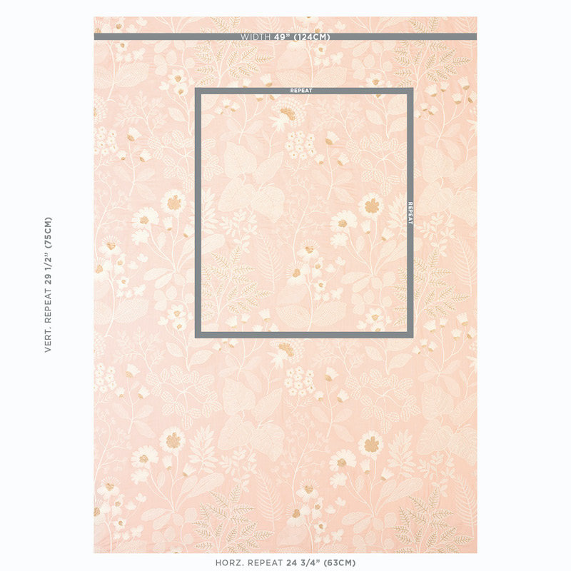 Emaline Embroidery Fabric, Pink