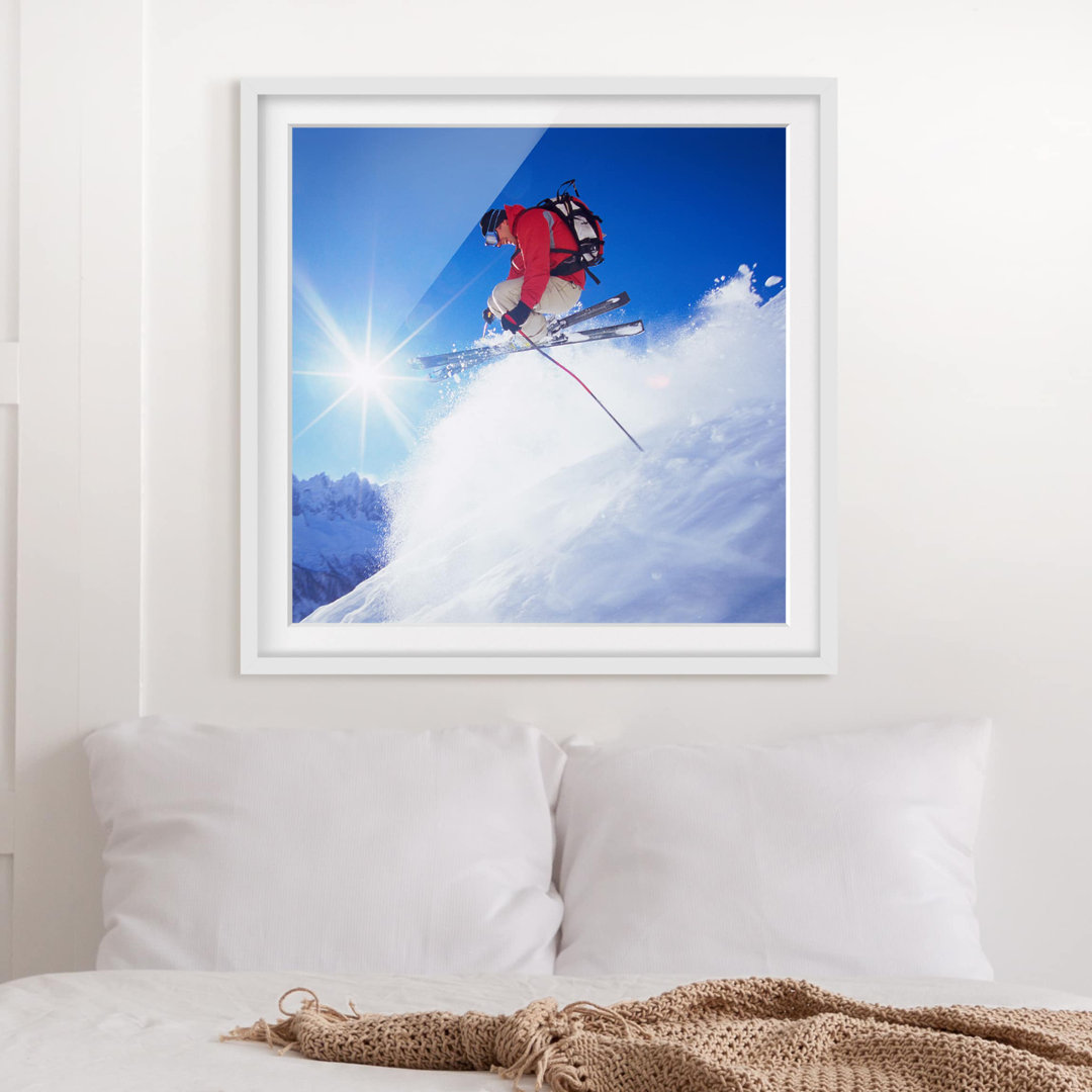 Gerahmtes Poster Ski Jump