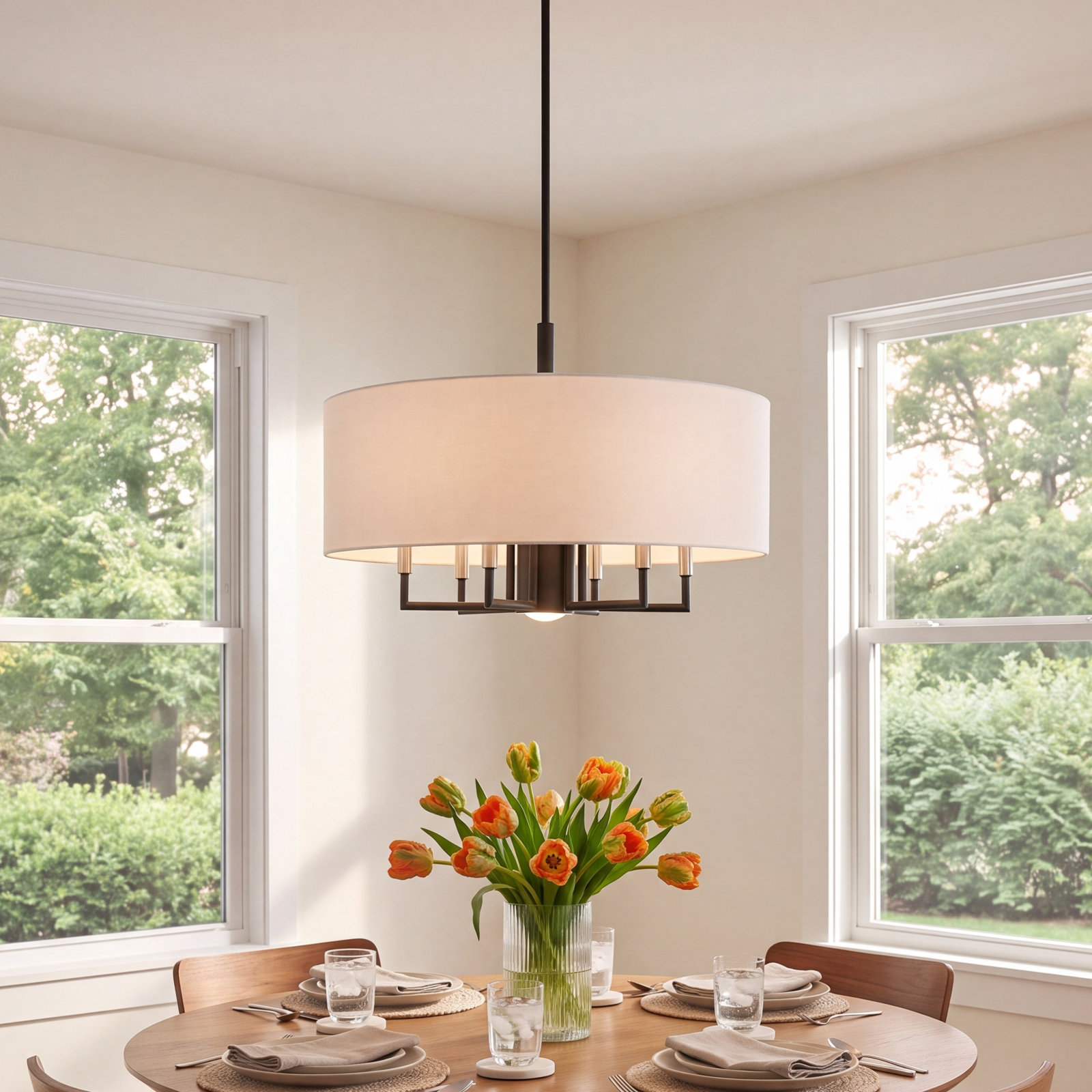 Moonlighter 7-Light Chandelier, Scandinavian Gray