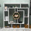 134cm H x 134cm W Geometric Bookcase-2047995506