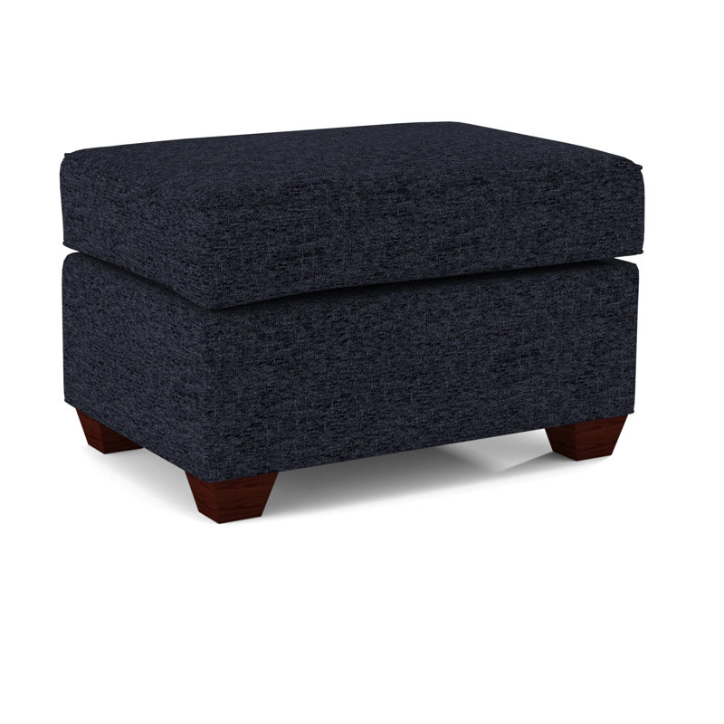 Clark 27" Wide Rectangle Standard Ottoman, Empire Mahogany, Saylor Navy