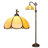 63"H Tiffany Style Floor Lamp with Stained Glass Shade and Resin Base-2055430250