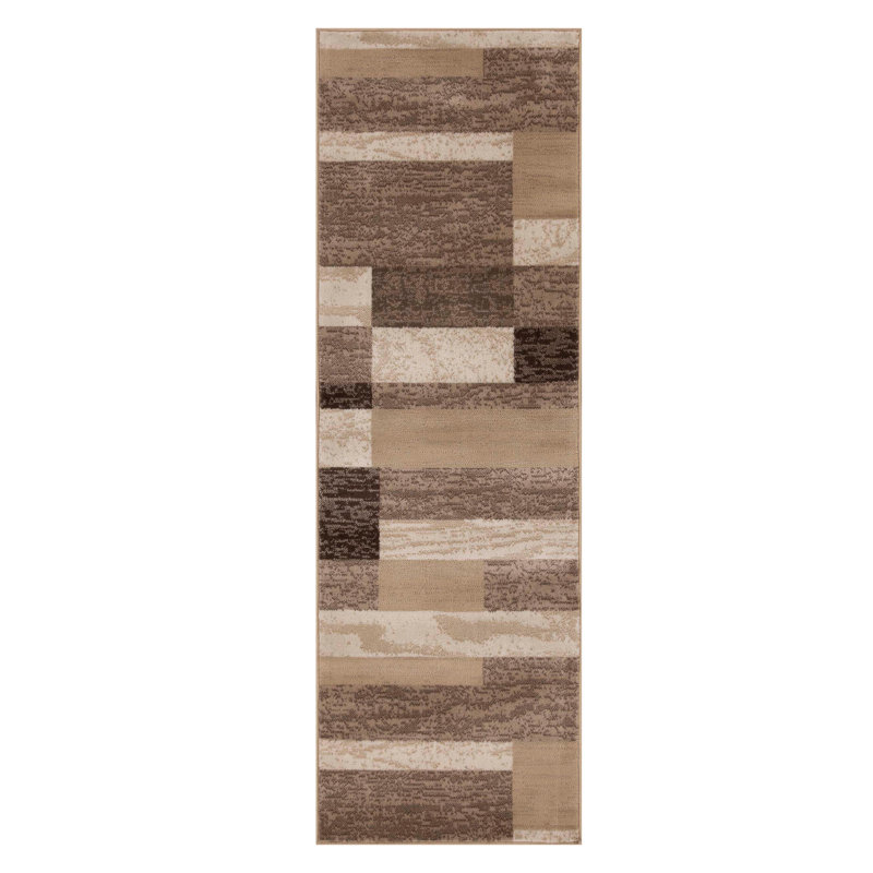 Tapis d'intérieur moderne Elwine, Tapis de couloir 2 pi 7 po x 8 pi