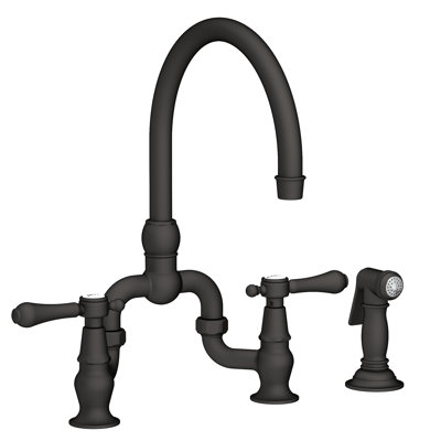 Chesterfield Kitchen Bridge Faucet with Side Spray
