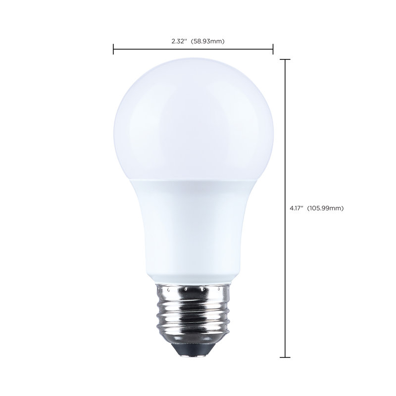 A19 LED, Non-Dimmable Light Bulb, E26/Medium (Standard) Base, 3000K, 9.8 Watt