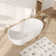 59'' x 29.5'' Freestanding Soaking Solid Surface Bathtub Stone Resin Bathtub with Overflow and Pop-up Drain, Matte White