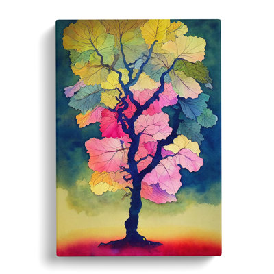 Wonderful Painted Tree No.3 - Wrapped Canvas
