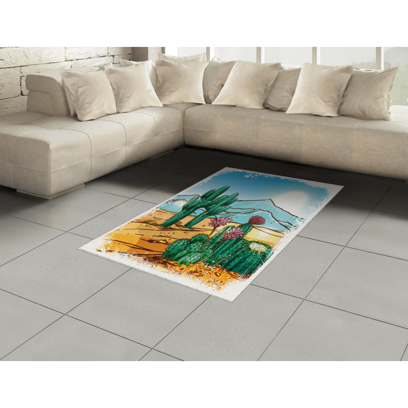 Tapis décoratif Cactus, Rectangle— 4 pi x 5 pi 8 po