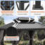 Pavillon de jardin extérieur à toit rigide 12 'x 10' avec double toit, rideaux et filet-132665352
