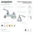 Kingston Brass Hamilton Two-Handle 3-Hole Deck Mount Widespread Bathroom Faucet with Brass Pop-Up Drain-50824214-115315624