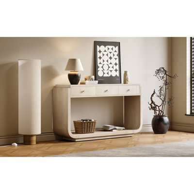 Canapé et console avec rangement, bois aggloméré, beige rétro pour la maison