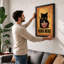 Kuro Neko Noodles Japandi - Framed Print-142227980-142228023