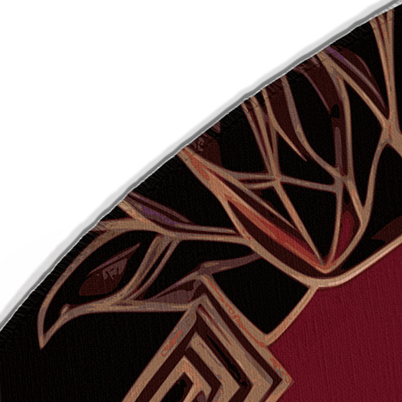 Tapis intérieur et extérieur Art Deco Reverie, Rond 5 pi