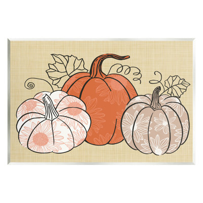 Motif automnal de citrouilles tournesol at-108