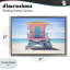 Cadre flottant Pastel Lifeguard Hut on Beach, design Creative Studio-130742715-130742716