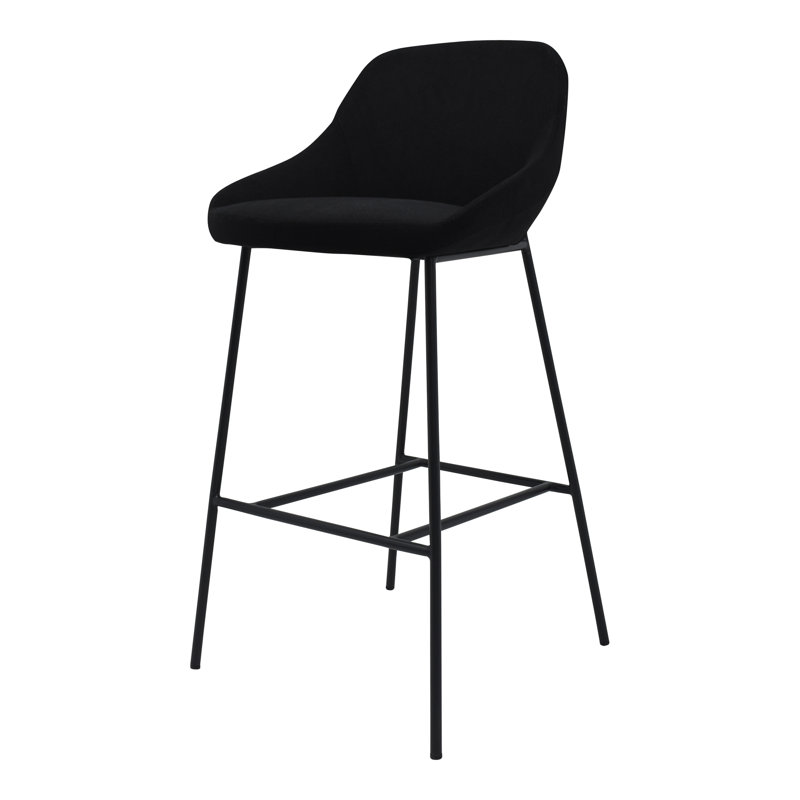 Shelby Wood Counter Stool, Black, Counter Stool (27.2" Seat Height)