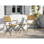 Set of 2 Garden Chairs Cecilija Acacia Wood Light Brown