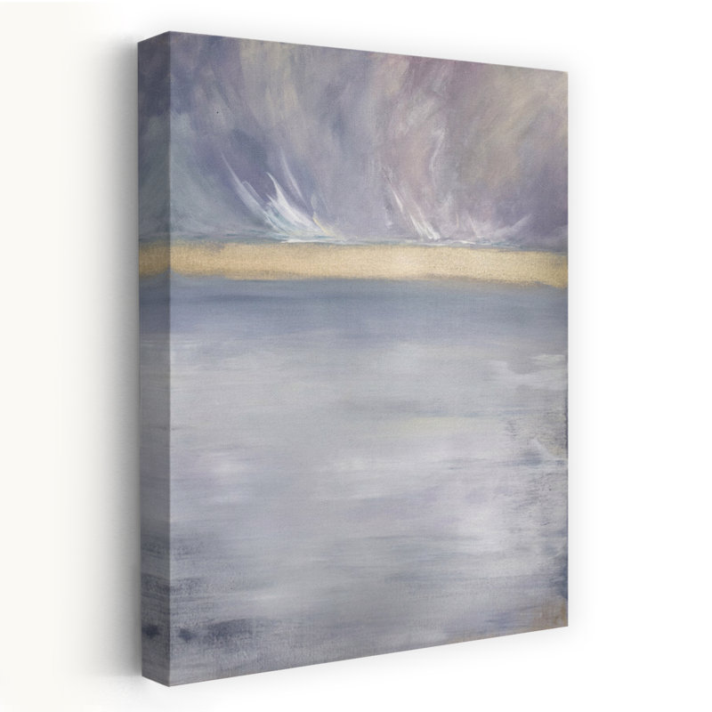 Art contemporain contemporain, paysage éthéré abstrait, H 60 po x l 40 po