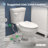 HOROW 1.28 Gallons GPF Elongated Chair Height Floor Mounted Two-Piece Toilet (Seat Included)