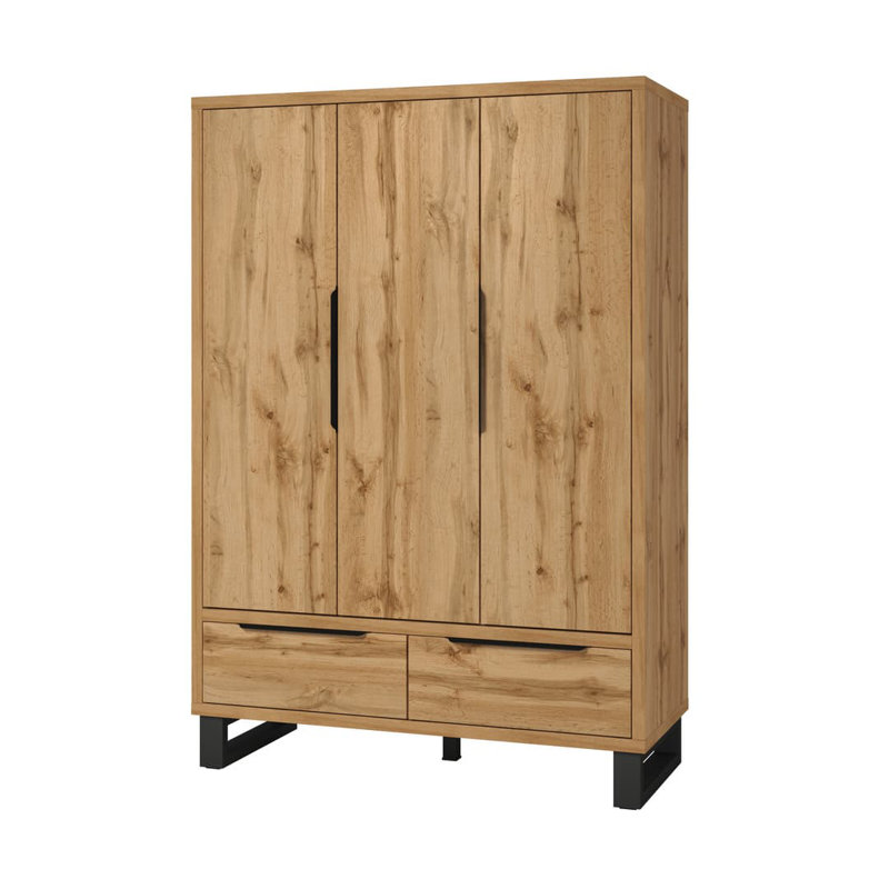 Alexandria 3 Door Manufactured Wood Wardrobe