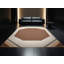 Tapis à motif géométrique Wynsum lavable à la machine - brun clair-647566072