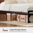 Antioch Twin Bed with LED Light and Charging Station, Metal Platform bed with Storage Headboard, No Box Spring Needed, Brown-97779679-109575521