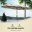 Parasol de terrasse extérieur avec mécanisme d'inclinaison-1788687393