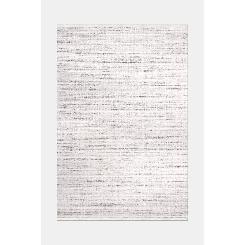 Tapis crème moderne en polyester Eberhardt résistant aux taches et facile à nettoyer, 5 pi x 7,5 pi