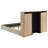Arielle Eastern King Bookcase Panel Storage Bed Light Oak-1763765856