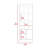 Bookcase, Three Shelves, Double Door Cabinet, Metal Hardware-582381496
