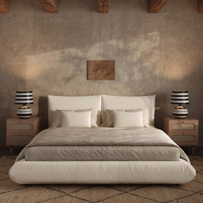Romp Cream 100% Recycled Linen UK Bed