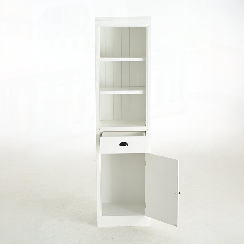 Tall Display Shelf with Cabinet Retro Style Ideal for Hallways