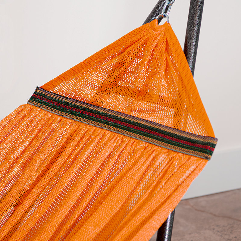 Hamac de camping portatif Govan avec support, Orange, L 86 po x l 33 po x H 39 po