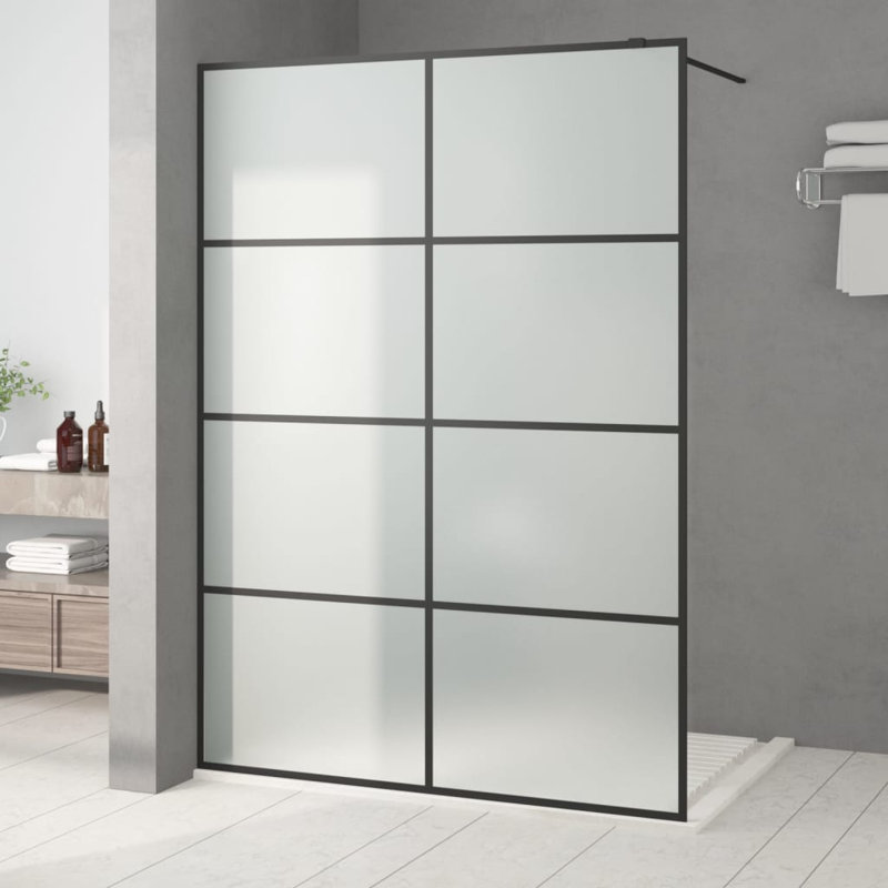Waseca 195mm H Slab Semi-Frameless Tub Door with Clear Glass, 140 x 195cm