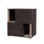 Double Cat Litter Box Cabinet, Hidden Enclosure with Sisal Posts & Mat, Walnut