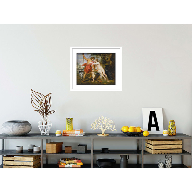 «Venus and Adonis» par Peter Paul Rubens, impression giclée encadrée, H 23,5 po x l 27,31 po