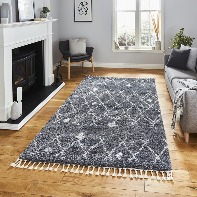 Neophytos area rug Machine Woven Rectangle Grey/Ivory, Rectangle 160cm x 220cm