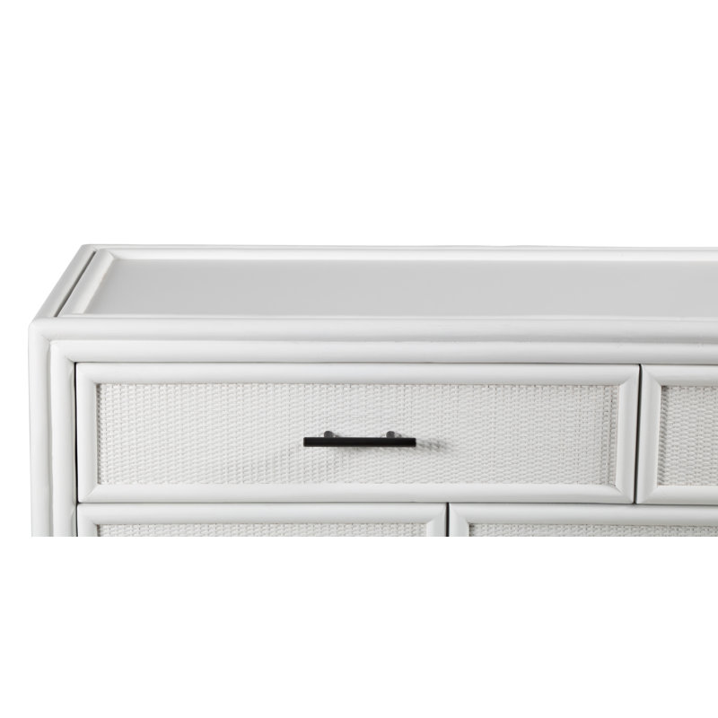 Aruba 8 - Drawer Dresser, White/Black