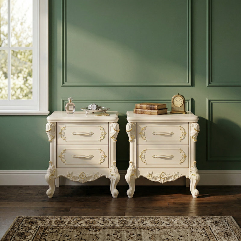 2 Drawer Nightstand 2 Set